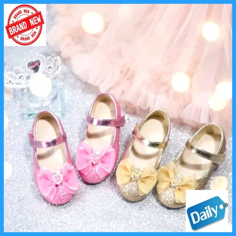 Toddler Girls Glitter Mary Jane Flats Princess Ballet Shoes Dress